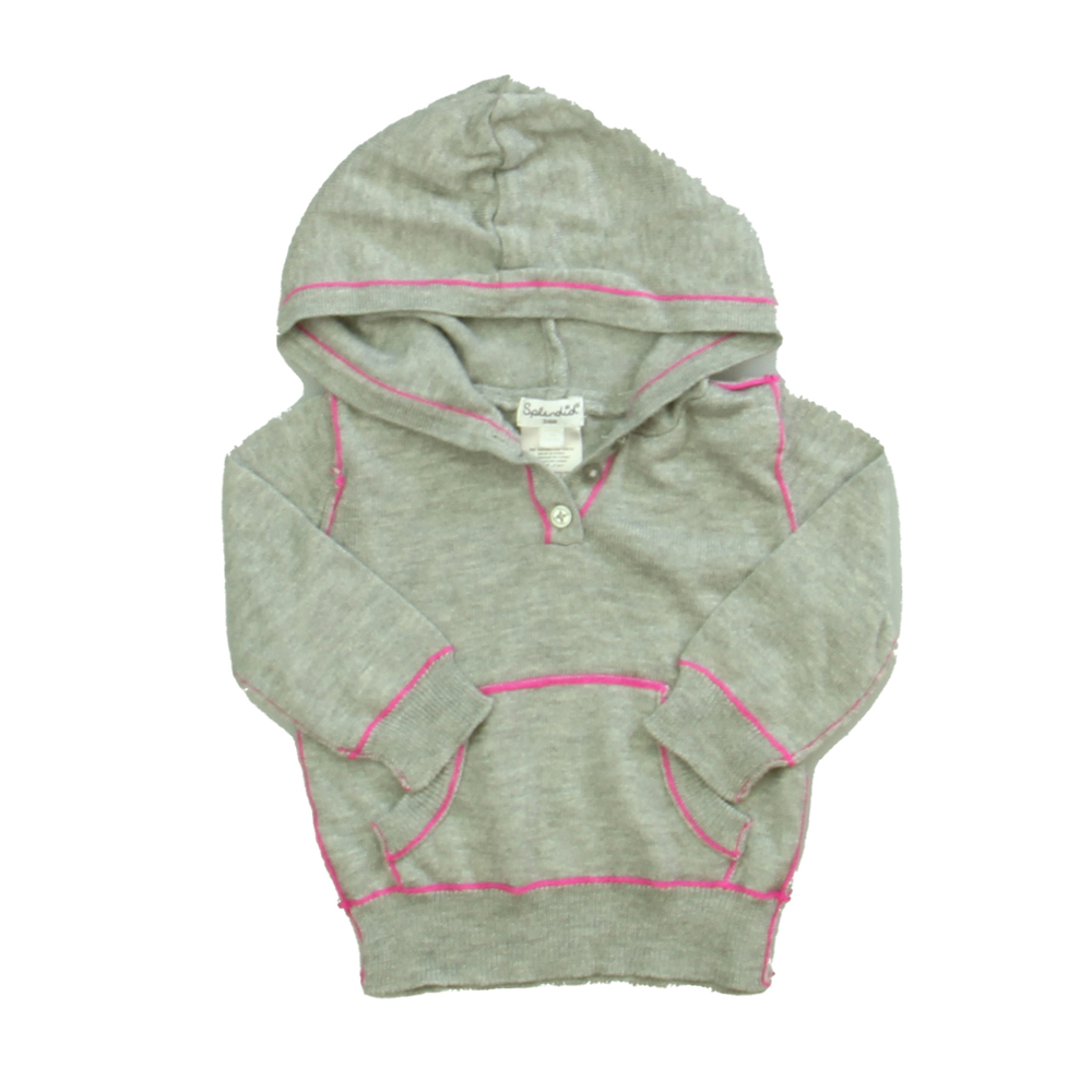 Spendid Girls Gray | Pink Sweater size: 3-6 Months